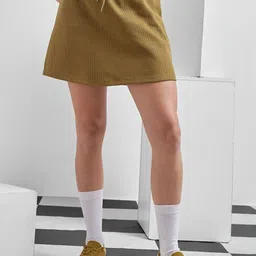 Street By Tokyo Talkies Women Solid Casual Straight Mini Straight Skirt-image-10