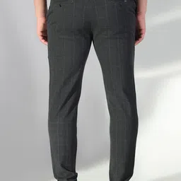 SHOWOFFFF Men Checked Comfort Slim Fit Low-Rise Trousers image 2