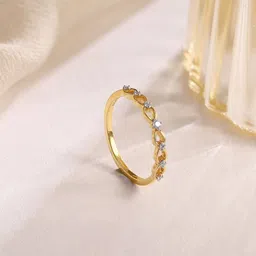 Mia by Tanishq 14 KT Gold Diamond-Studded Interwoven Grace Finger Ring - 1.46 g-picture-41