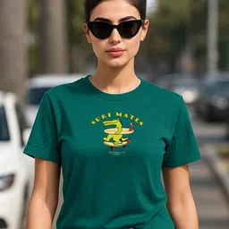 JUNEBERRY Graphic Printed Round Neck Pure Cotton T-shirt-picture-28