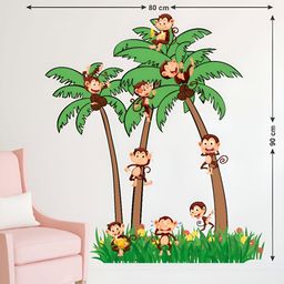 LANSTICK Green & Brown Printed Waterproof Wall Sticker-picture-31