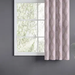 haus & kinder Signature Sandvine Emboss Purple Jacquard Room Darkening Window Curtains-picture-29