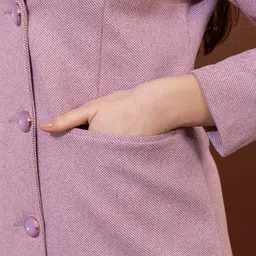 all about you Women Notched Lapel Long Sleeve Suede Blazers image 3