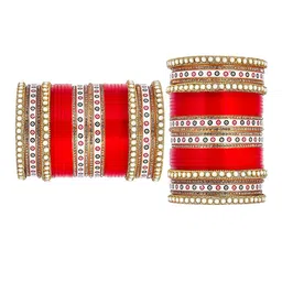 Shopmart Set Of 56 Stone-Studded Bangles-picture-13