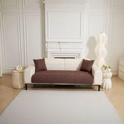 HOMETHREADS Brown & Brown Printed Sofa Cover image 2