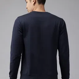 Mast & Harbour Men Solid Cotton Anti Odour Sweatshirt image 4