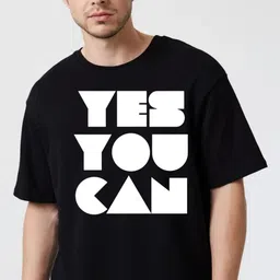 Fashnobic Men Dry Fit Typography Printed Round Neck Cotton Oversized T-shirt-picture-24