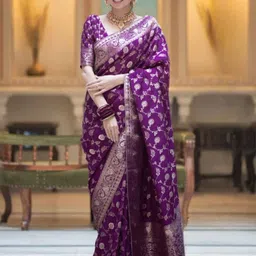 Sitanjali Woven Design Zari Banarasi Saree-picture-10