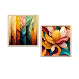 walllane Floral Wall Art With Frame Home Decor Wall Painting For Living Room Office Bedroom-picture-17