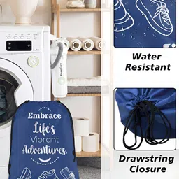 Aura Brown & White 10 Pieces Typography Printed Water Resistant Multi-Utility Organisers image 5