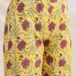 KALINI Printed Round-Neck Cotton Tunic With Trousers Co-Ords image 5