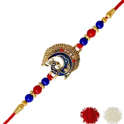 MEIRA JEWELLERY 3-Pcs Rakhi With Roli Chawal & Greeting Card-picture-34
