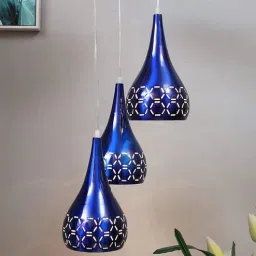 homesake Tuna Blue Metal Cluster Hanging Light-picture-20