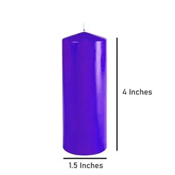 ASIDEA Purple 2 pieces Pillar Candles image 4
