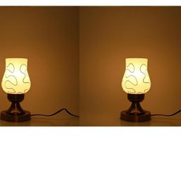 SOMIL White Printed Glass Decorative Table Lamp-picture-38