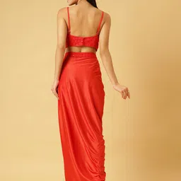 TRYMISFIT Embellished Crop Top & Draped Skirt Co-Ord Set image 3