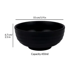 cdi Black 450ml Melamine (Set Of 2) Serving Bowls image 4