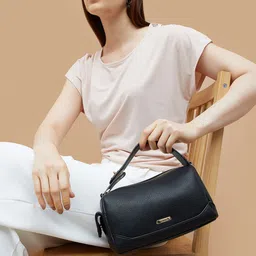 CODE by Lifestyle Structured Handheld Bag with Tasselled image 3