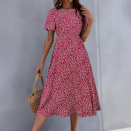 StyleCast x Revolte Women Printed Fit and Flare Dress-picture-41