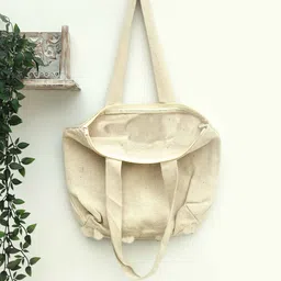 Ariana Geometric Self Design Shopper Boho Cotton Tote Bag image 3