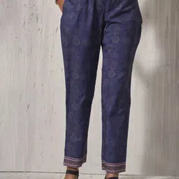 Anouk Printed Collared Neck Three Fourth Sleeve Tunic With Trousers Co-Ords image 4