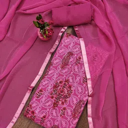 Ishin Embroidered Silk Georgette Unstitched Dress Material-picture-22