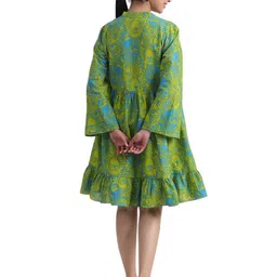 JAIPURRANG Floral Print Fit & Flare Dress image 3