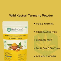 HerbsLand Set Of 2 Wild Kasturi Turmeric Powder & Mulethi Powder - 150 g Each image 2