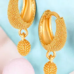 SHREE KRISHNA SHOPPING Unisex Gold-Plated Brass Earrings-picture-14