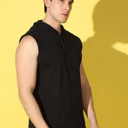 WOOSTRO Pack Of 2 Hooded Gym Vest - RS28 COMBO (BLACK) (OLIVE) image 4