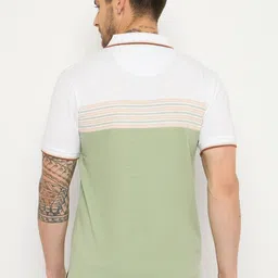 Duke Men Striped Polo Collar Cotton T-shirt image 2