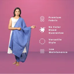 Happy Bunny Blue Dupatta image 4