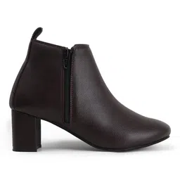 The Roadster Lifestyle Co. Women Textured Round Toe Block-Heeled Regular Boots image 5