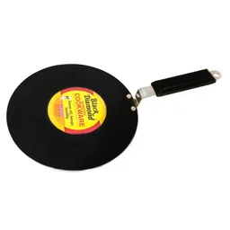 black diamond Cal 9.8 Inch Non- Stick Black Aluminium Tawa image 1