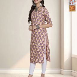 anouk rustic HERE&NOW Women Pack Of 3 Ethnic Motifs Printed Daily Straight Kurtas-picture-1