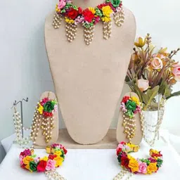 Ringzinnie Flower Bridal Haldi Mehndi & Baby Shower Jewellery Set-picture-31