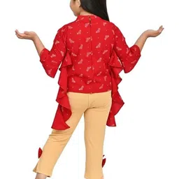 jy traders Girls Printed Shirt with Trousers image 5
