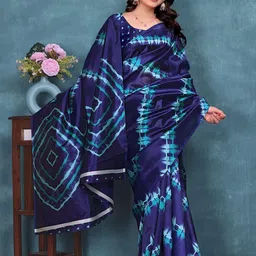 KANOODA Tie and Dye Mysore Silk Saree image 3