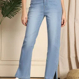 PUELLA Women Straight Fit High-Rise Light Fade Stretchable Jeans-image-41