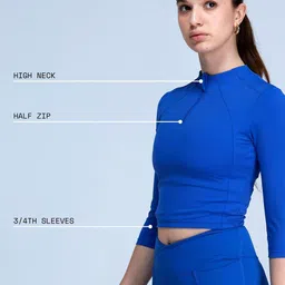 CAVA Women Cobalt Silhouette Zip Top image 3