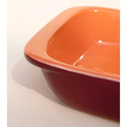 FREEDOM TREE Color Pop Orange Coloured Ceramic Baking Dish Bakeware image 3