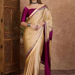 KALINI Striped Silk Blend Designer Saree-picture-28