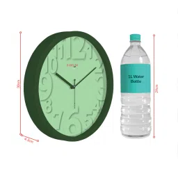 random Tic Toc Green Plastic Wall Clock image 4