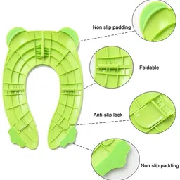 on gate Toilet Potty Training Seat Portable Reusable Kids Boys Girls, Carry Bag (Green) Potty Seat image 2