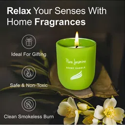 Pan Aromas Black Pure Jasnime Reed Diffuser - 100 ml & Scented Candle - 150 g image 4