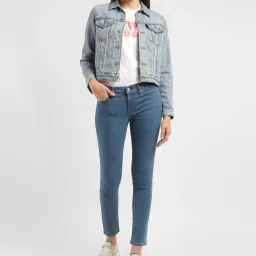levi's Women's 711 Blue Skinny Fit Mid Rise Jeans image 2