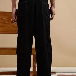 Eszett Men Baggy High-Rise No Fade Cargo Styles Jeans image 5