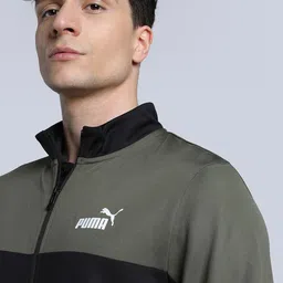 Puma Men Colorblocked Pure Cotton Long Sleeve Tracksuit image 4