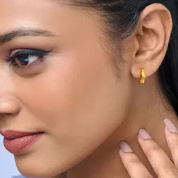 Joyalukkas Women 22KT Geo Frame Gold Earrings-picture-41