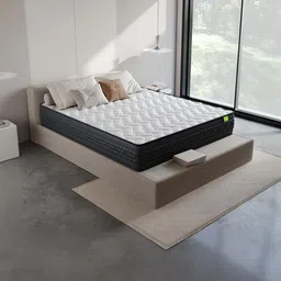 Wakeup India Riserox White & Black Quilted Zero Partner Disturbance King Size Mattress image 3